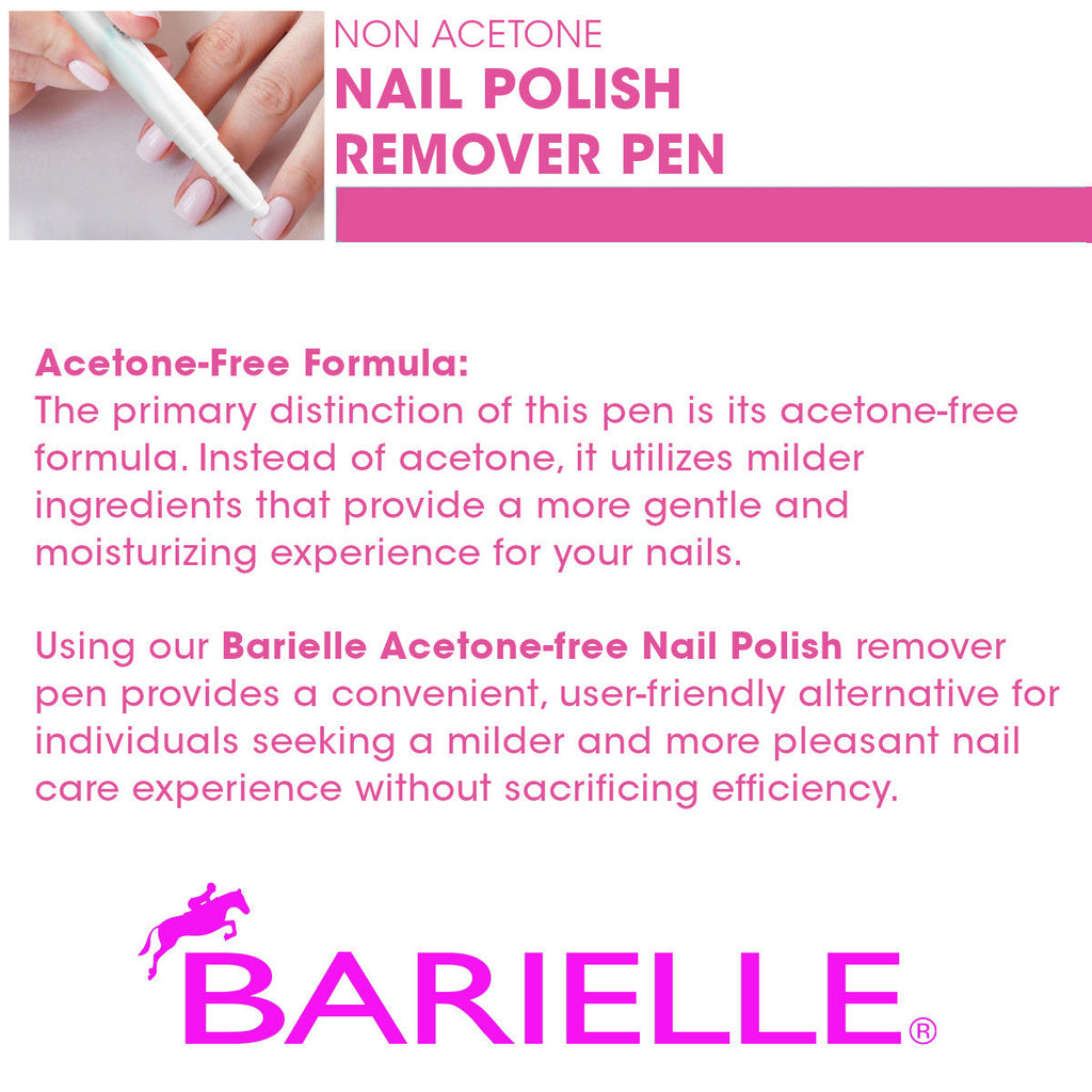 Barielle Acetone Free Nail Polish Remover Pen .14 oz. (Pack of 2)