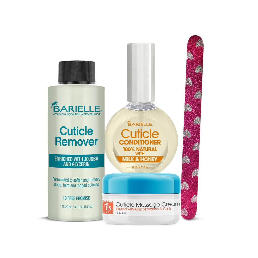 Barielle First Aid Cuticle Repair Collection 3-PC Set with Free Glitter Nail File