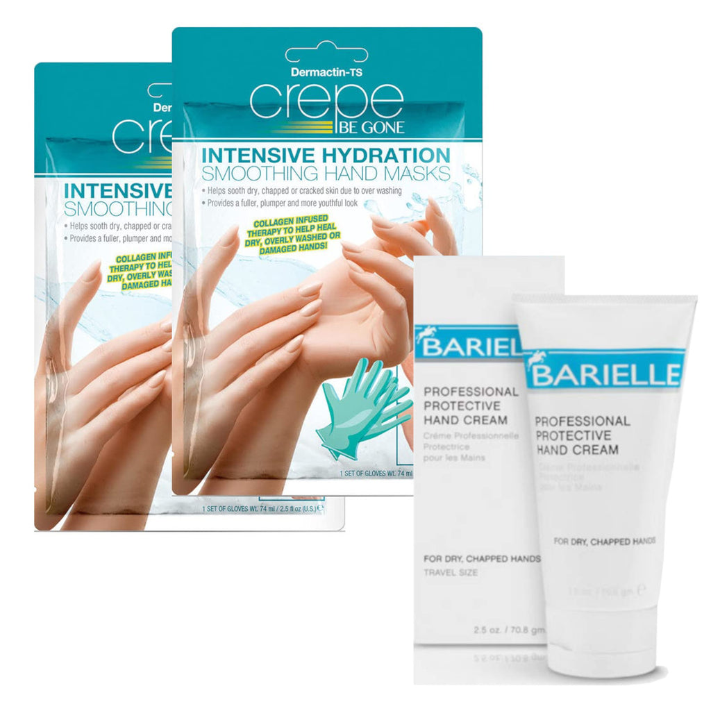 Barielle Protective Hand Repair 3-PC Set - Includes 2 Hand Masks & Professional Protective Hand Cream 2.5 oz.