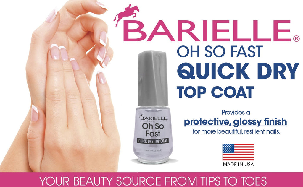Barielle Oh So Fast Quick Dry Top Coat for Nails .47 Ounces - Barielle - America's Original Nail Treatment Brand