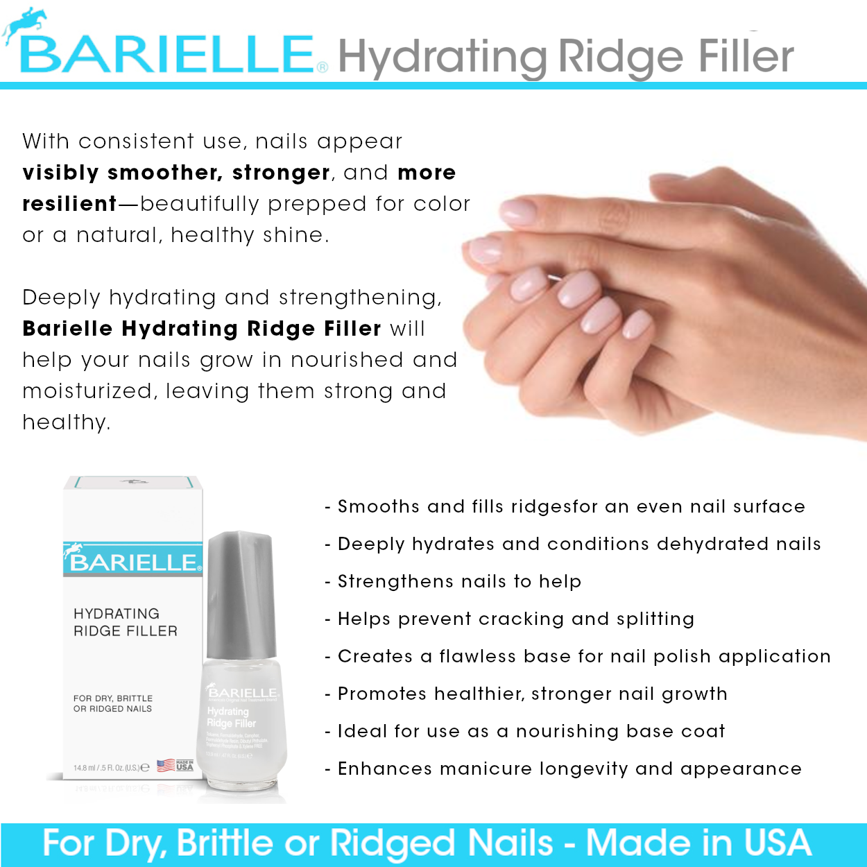 Barielle Hydrating Ridge Filler Base Coat .5 oz.