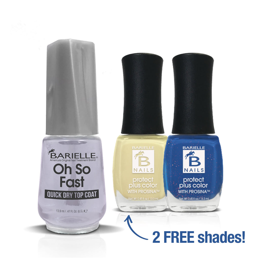 Barielle Mani Madness - Oh So Fast Top Coat with 2 Protect+ Polishes - Barielle - America's Original Nail Treatment Brand