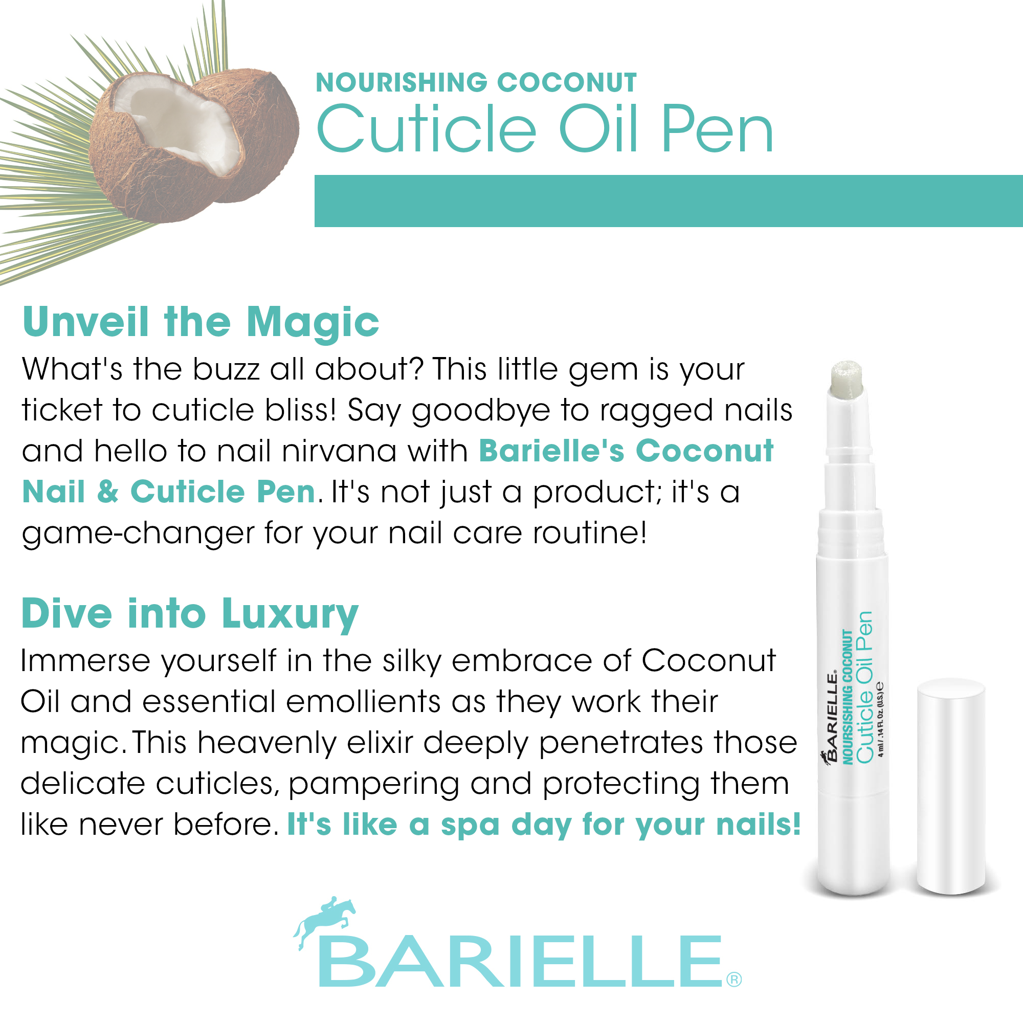 Barielle Nourishing Coconut Cuticle Oil Pen .14 oz