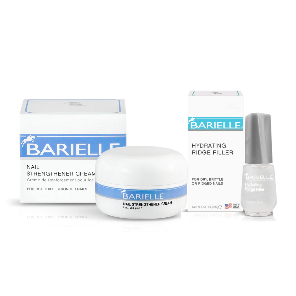 Barielle Nail Strengthener 1oz & Hydrating Ridge Filler Base Coat Comb