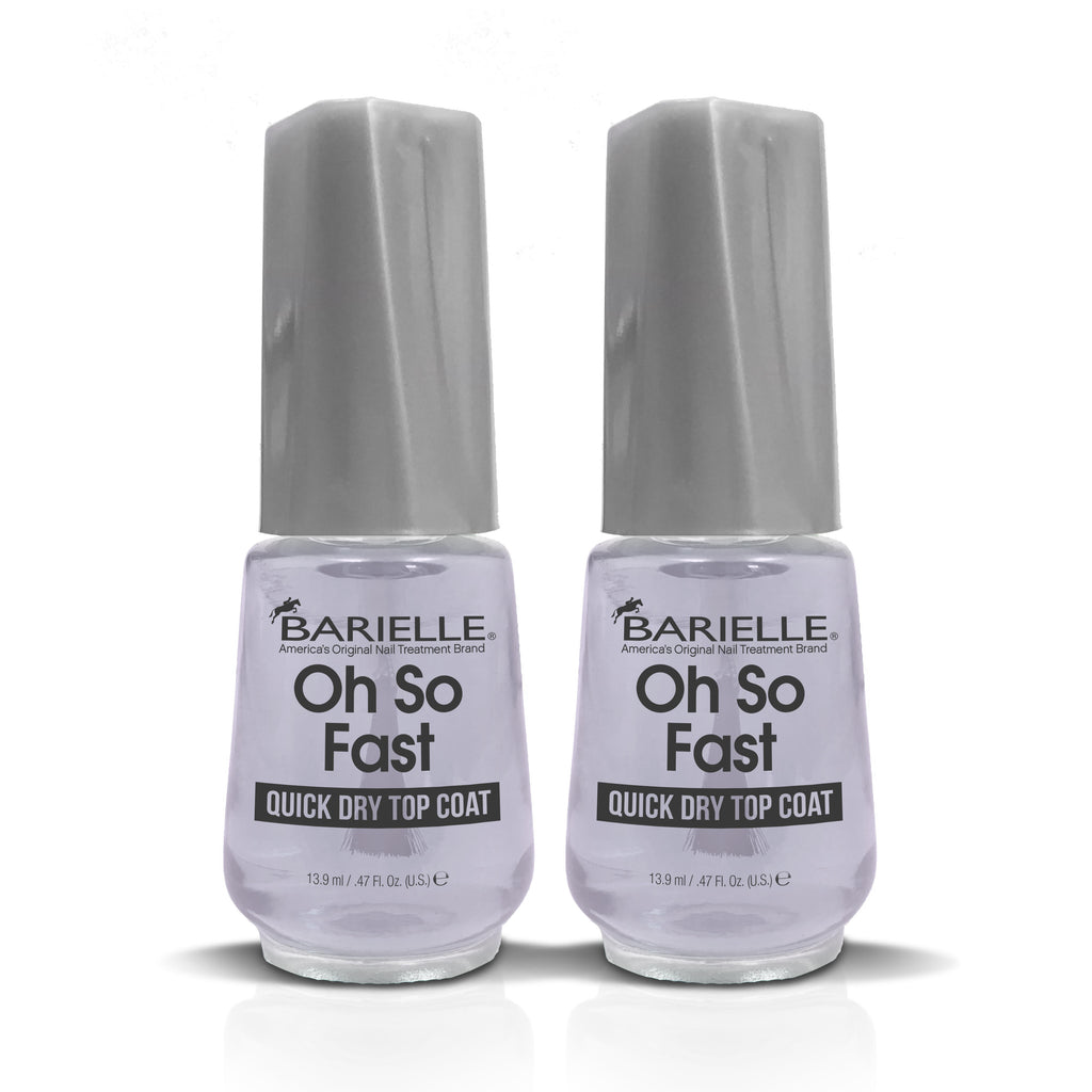 Barielle Oh So Fast Quick Dry Top Coat for Nails .47 Ounces (2-PACK) - Barielle - America's Original Nail Treatment Brand