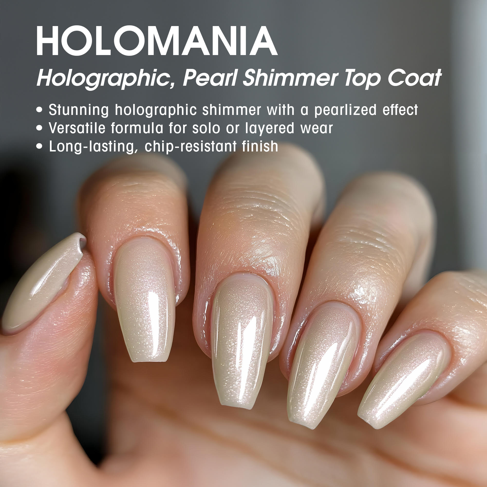 Barielle HoloMania Top Coat - Holographic Pearl Shimmer
