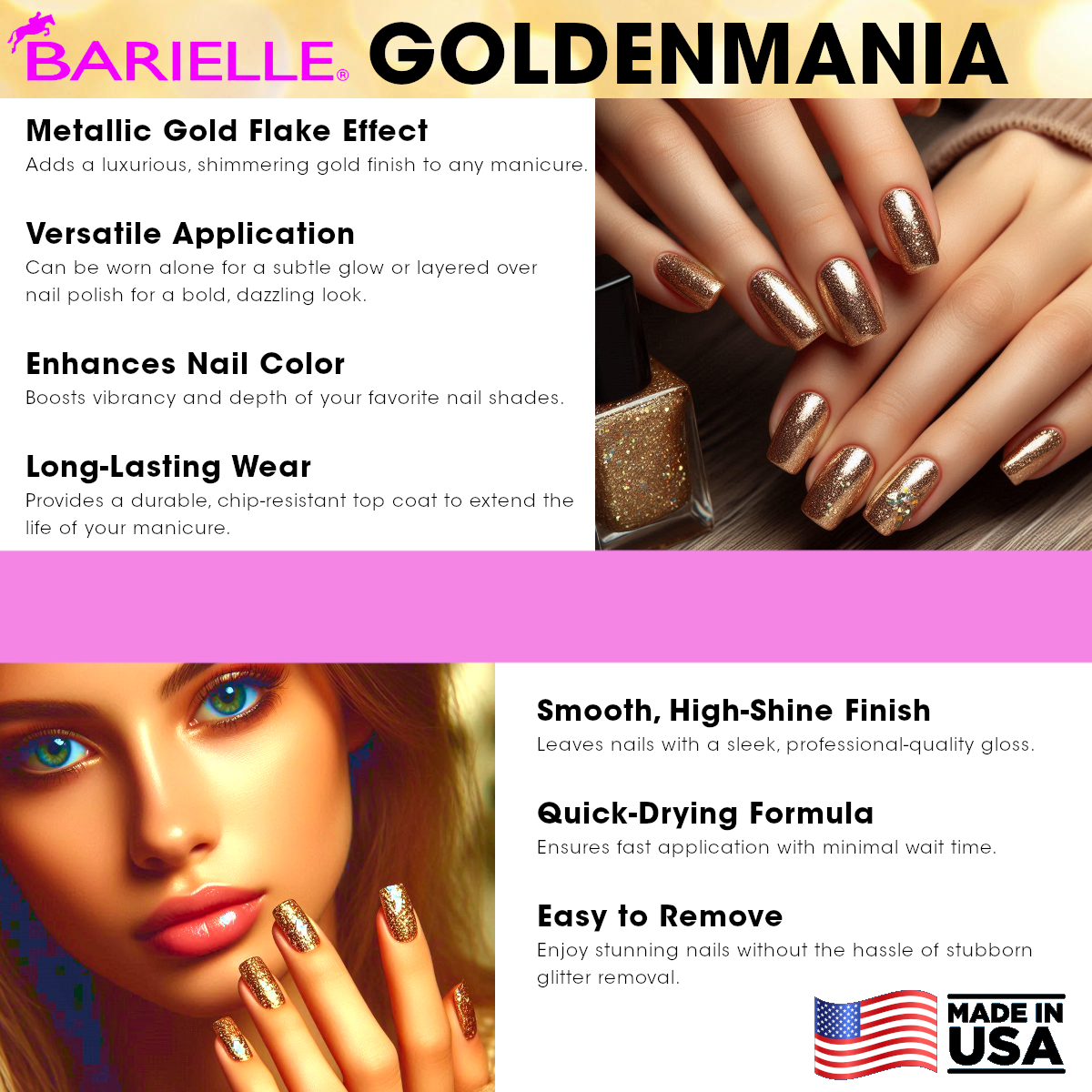 Barielle GoldenMania Top Coat .47 oz.