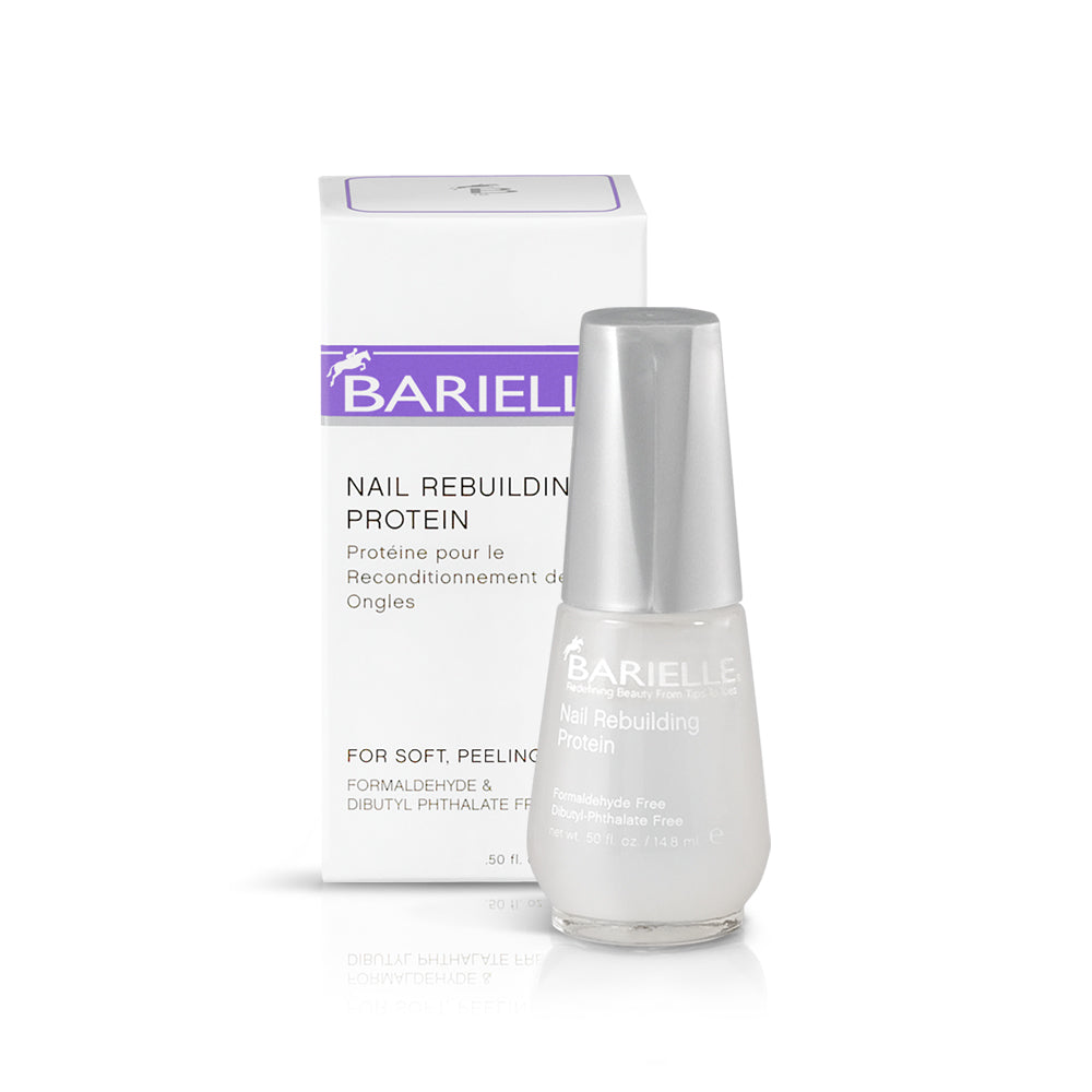 Barielle Nail Rebuilding Protein is a strengthening base coat and nail treatment to treat soft, thin and peeling nails.