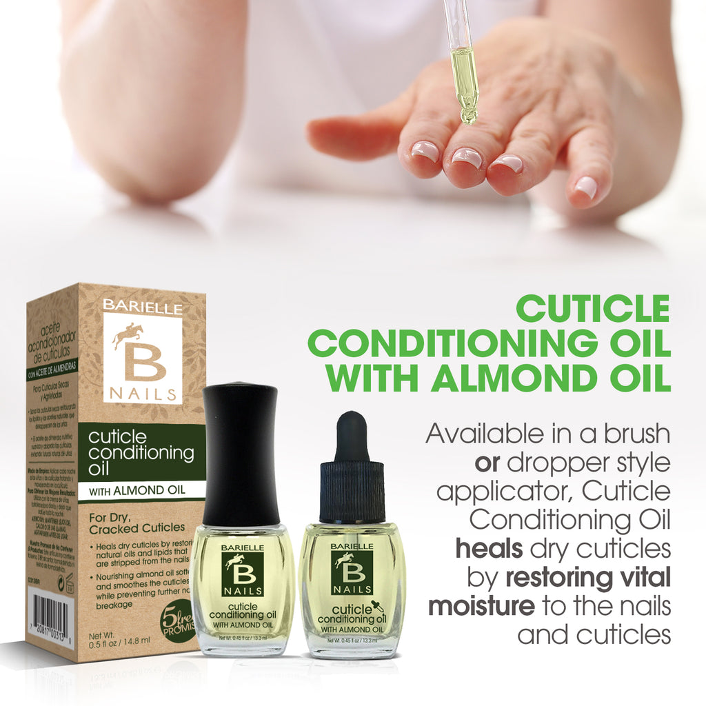 Barielle Cuticle Conditioning Oil - with Almond Oil, Vitamin E & Tea Tree Oil .45 oz. - Barielle - America's Original Nail Treatment Brand