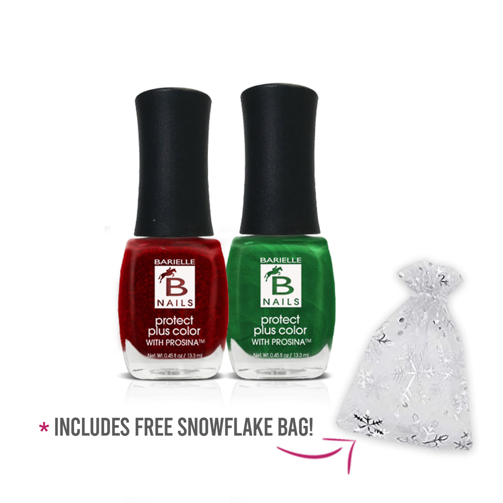 Barielle Christmas Bundle 2021 - Includes Two Nail Shades & Snowflake Bag - Barielle - America's Original Nail Treatment Brand