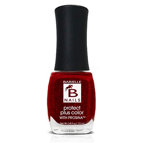 Elle's Spell (A Jelly Red w/ Colored Foil Flakes) - Protect+ Nail Color w/ Prosina