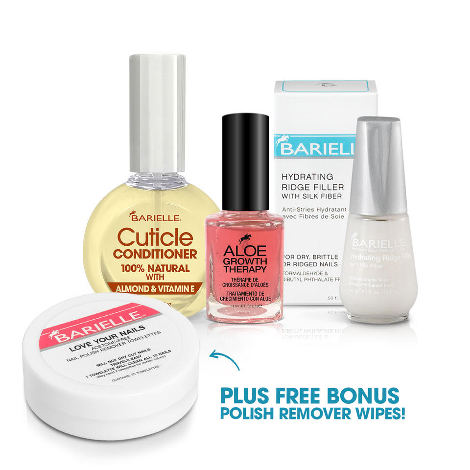 Barielle First Aid Kit 3-PC Set with Bonus Nail Polish Remover Towelettes - Barielle - America's Original Nail Treatment Brand