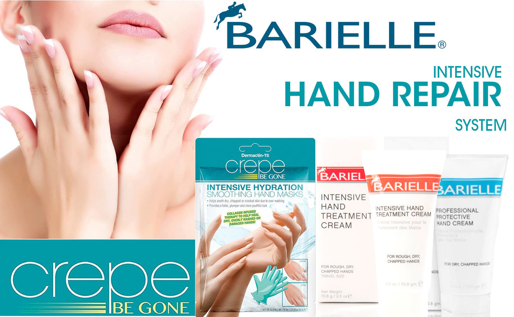 Barielle Intensive Hand Repair System 4-PC Intense Hand Treatment Collection - Includes 2 Hand Masks, and 2 Hand Treatment Creams - Barielle - America's Original Nail Treatment Brand