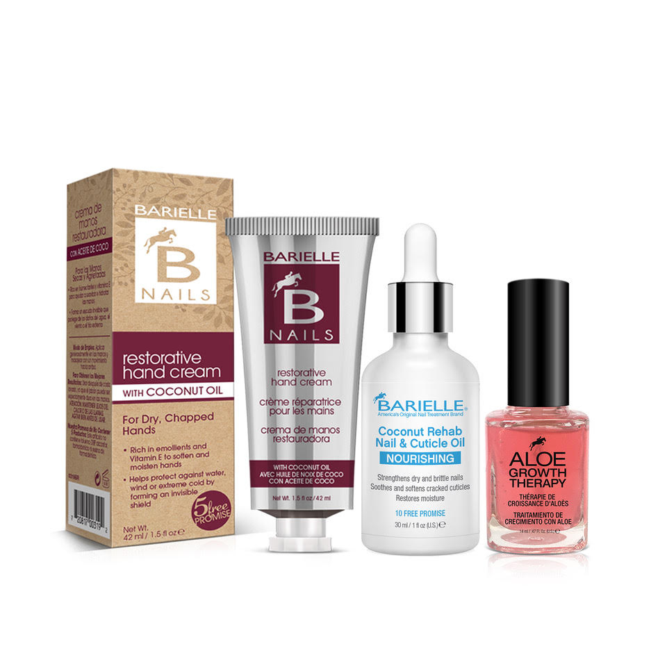 Barielle Spa-Cation for Nails and Cuticles - 3PC Nail Treatment and Cuticle Care Set