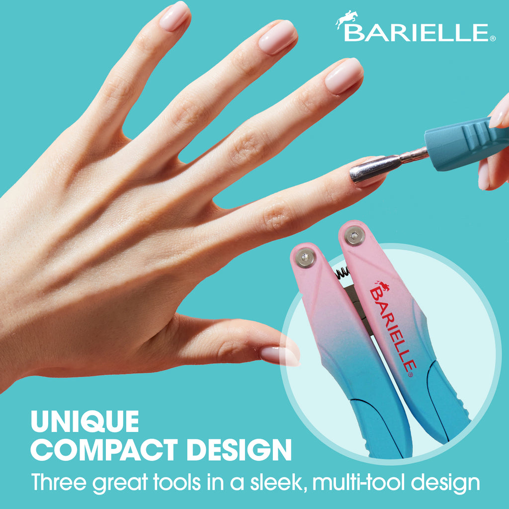 Barielle Clever Collapsing Cuticle Nipper/Cutter/Pusher Multi-Tool - Barielle - America's Original Nail Treatment Brand