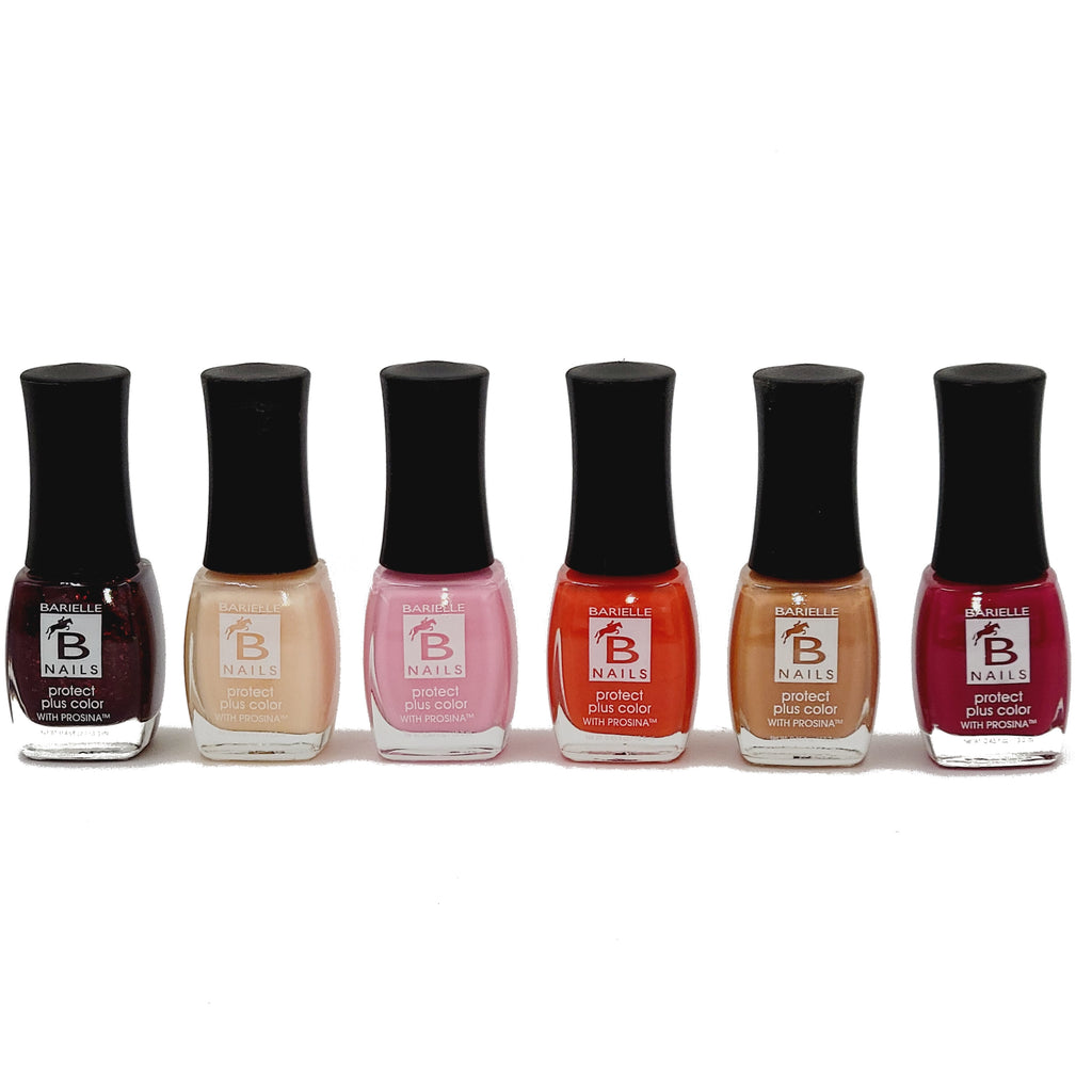 Barielle 6-PC Painters Pallet Protect+ Nail Polish Set- Reds, Pinks and Nude Nail Colors