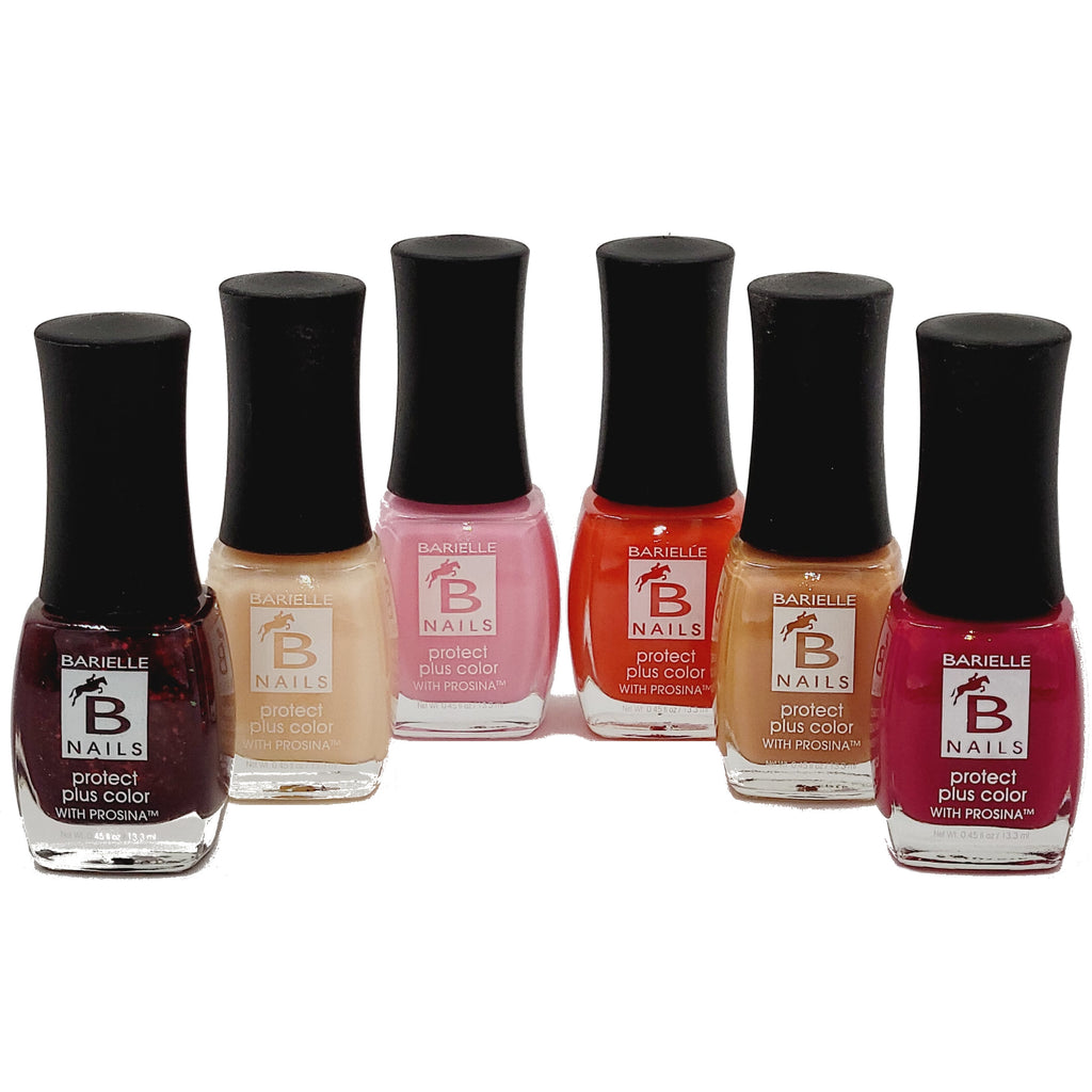 Barielle 6-PC Painters Pallet Protect+ Nail Polish Set- Reds, Pinks and Nude Nail Colors