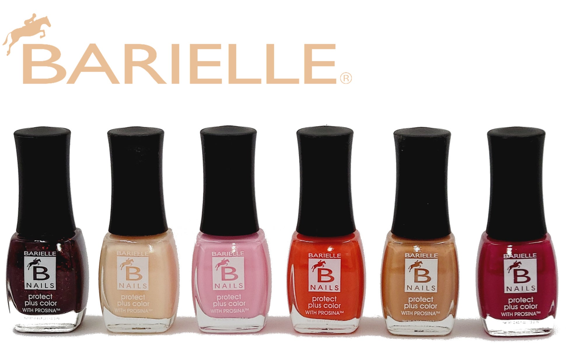 Barielle 6-PC Painters Pallet Protect+ Nail Polish Set- Reds, Pinks and Nude Nail Colors
