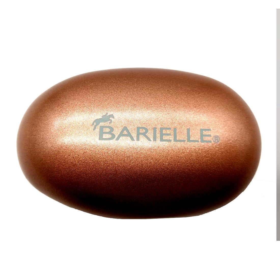 Barielle Portable Oval Gold & White Clamshell Foot File / Foot Rasp - with Stainless Steel Foot Files